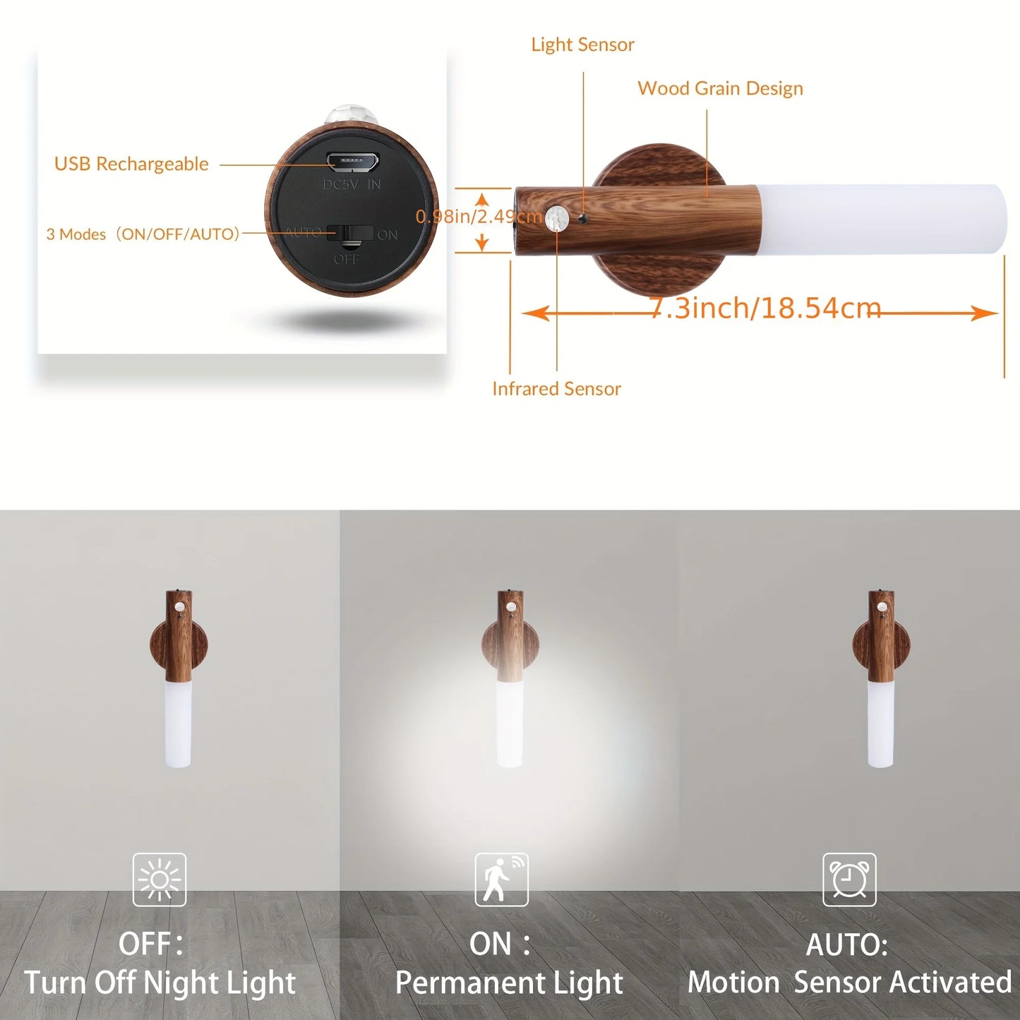 Rechargeable LED Flush Mount Ceiling Light