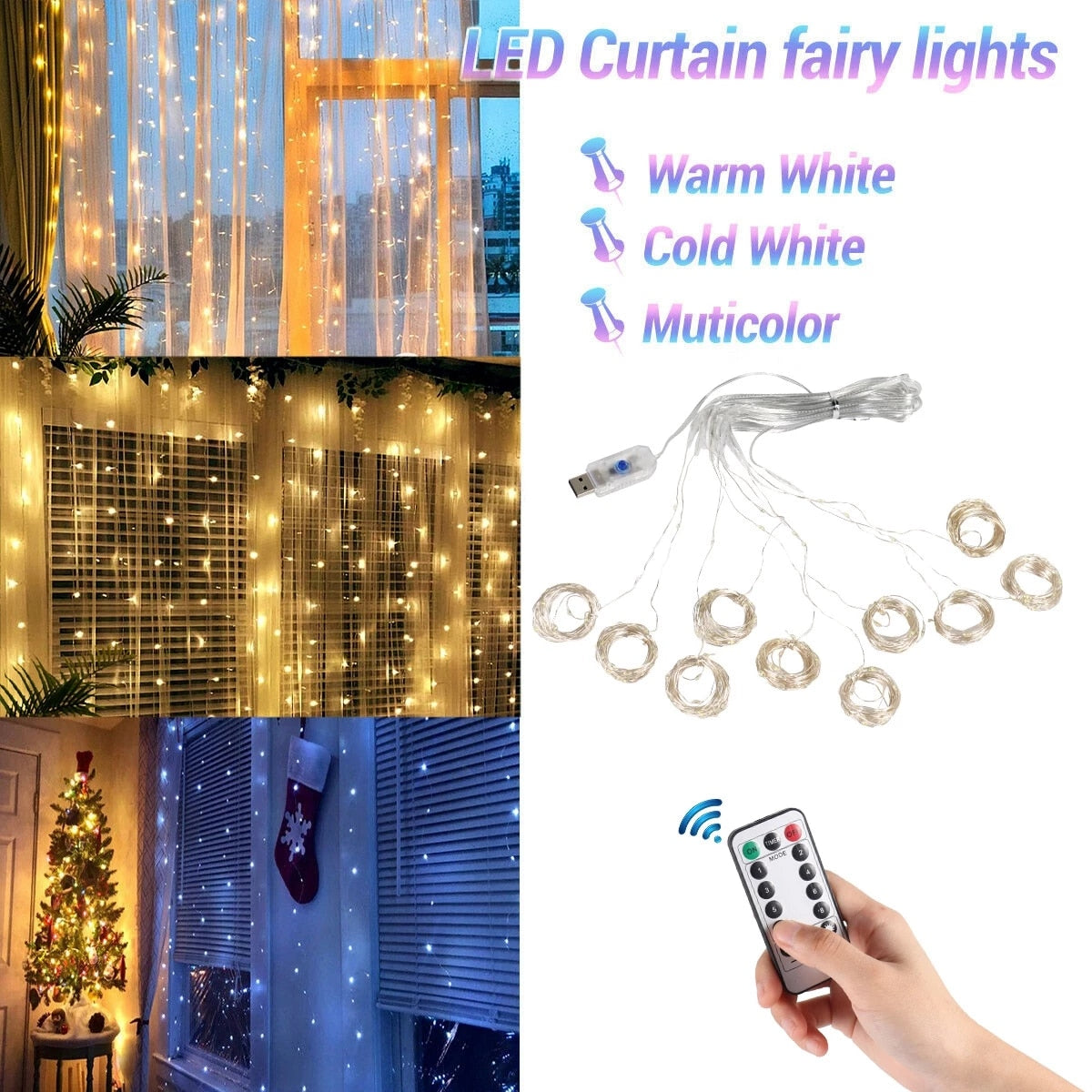 Durable LED Curtain Lights